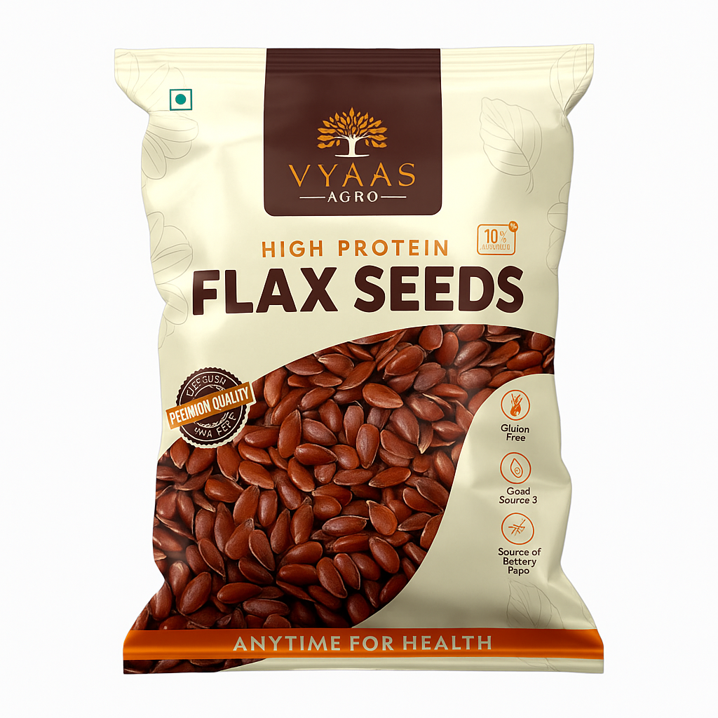Vyaas Agro Raw Flax Seeds 200g Front